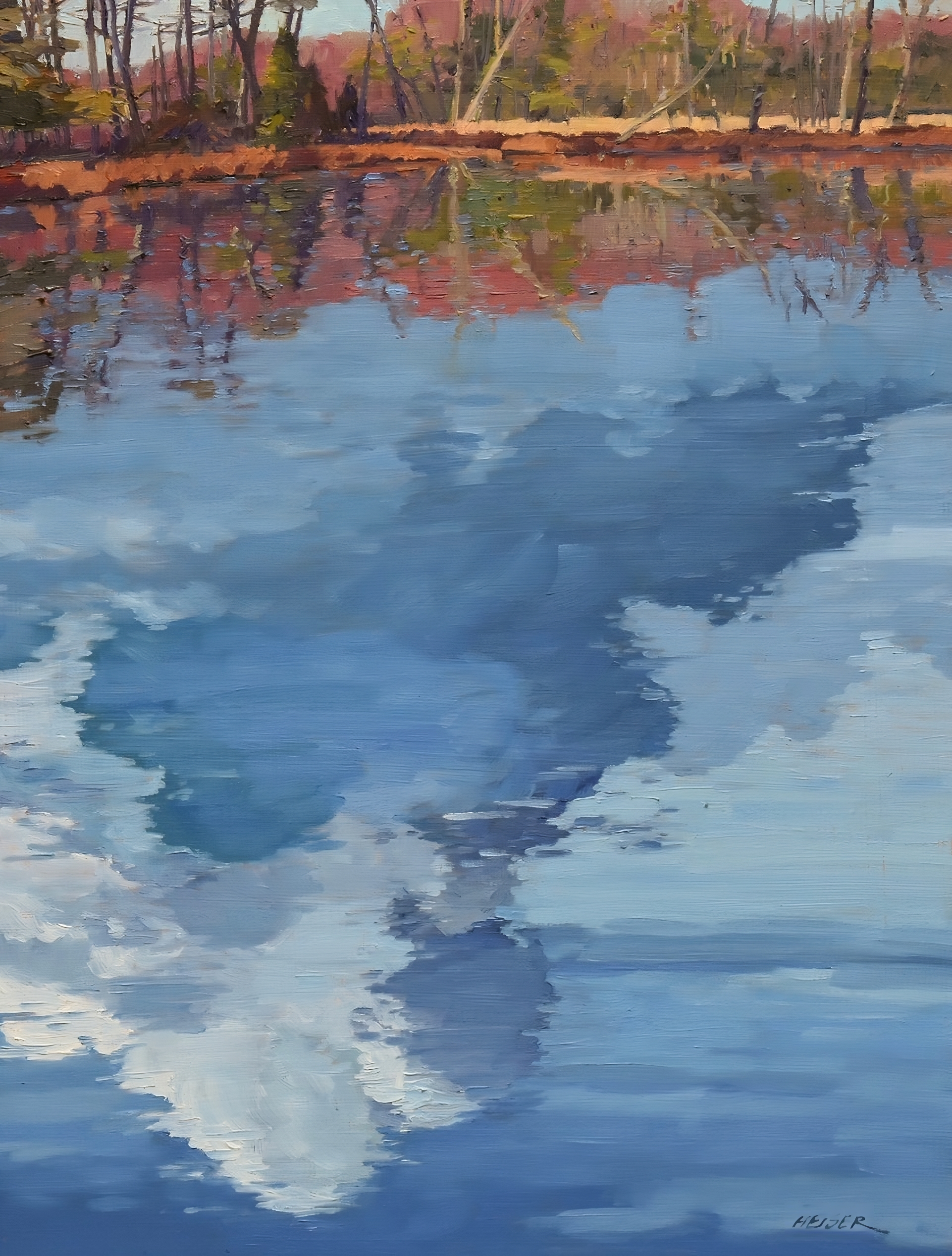 Big Sky in Little Black Lake, 24 x 18