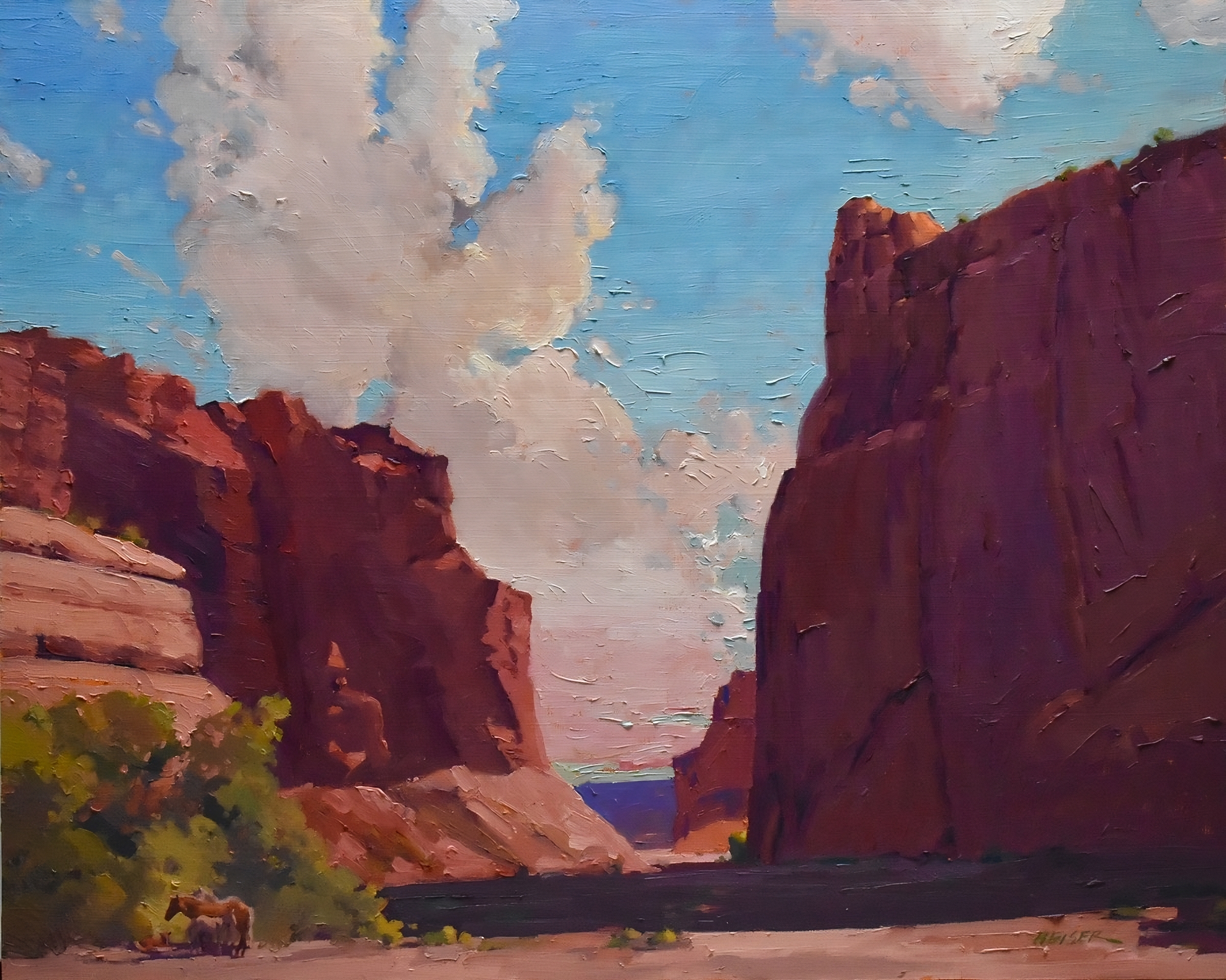 Guarded by the Cliffs, 24 X 30