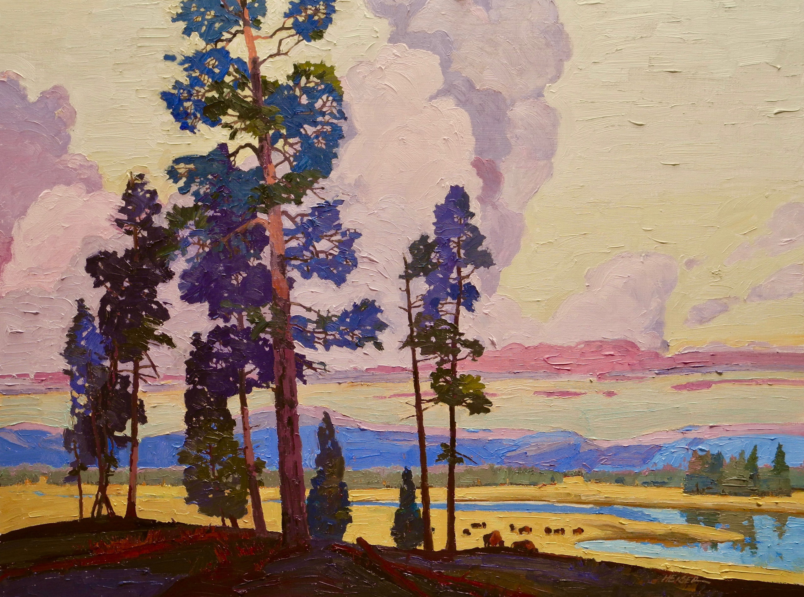 Autumn at the Firehole, 18 x 24