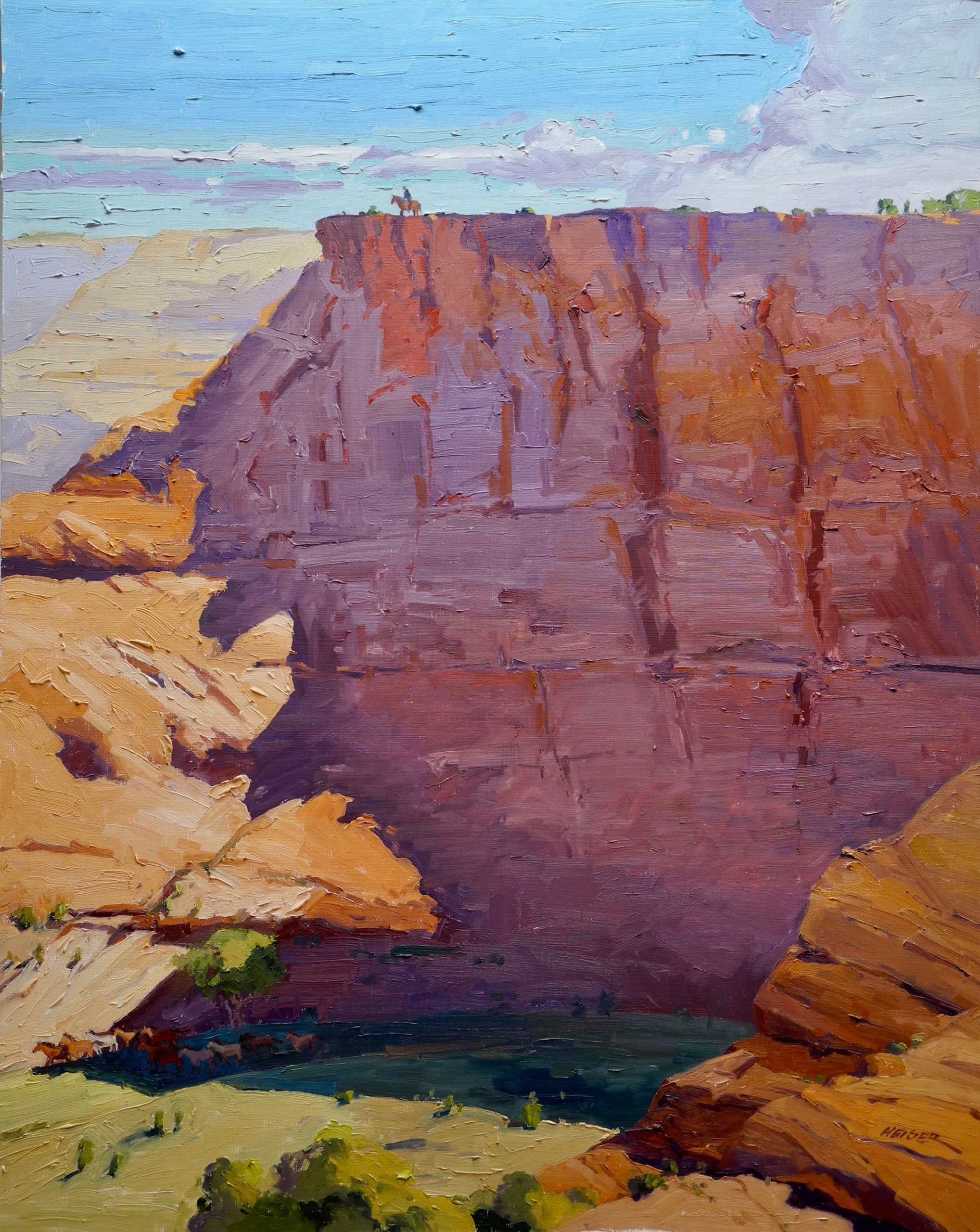 Twelve Mustangs, 30 x 24