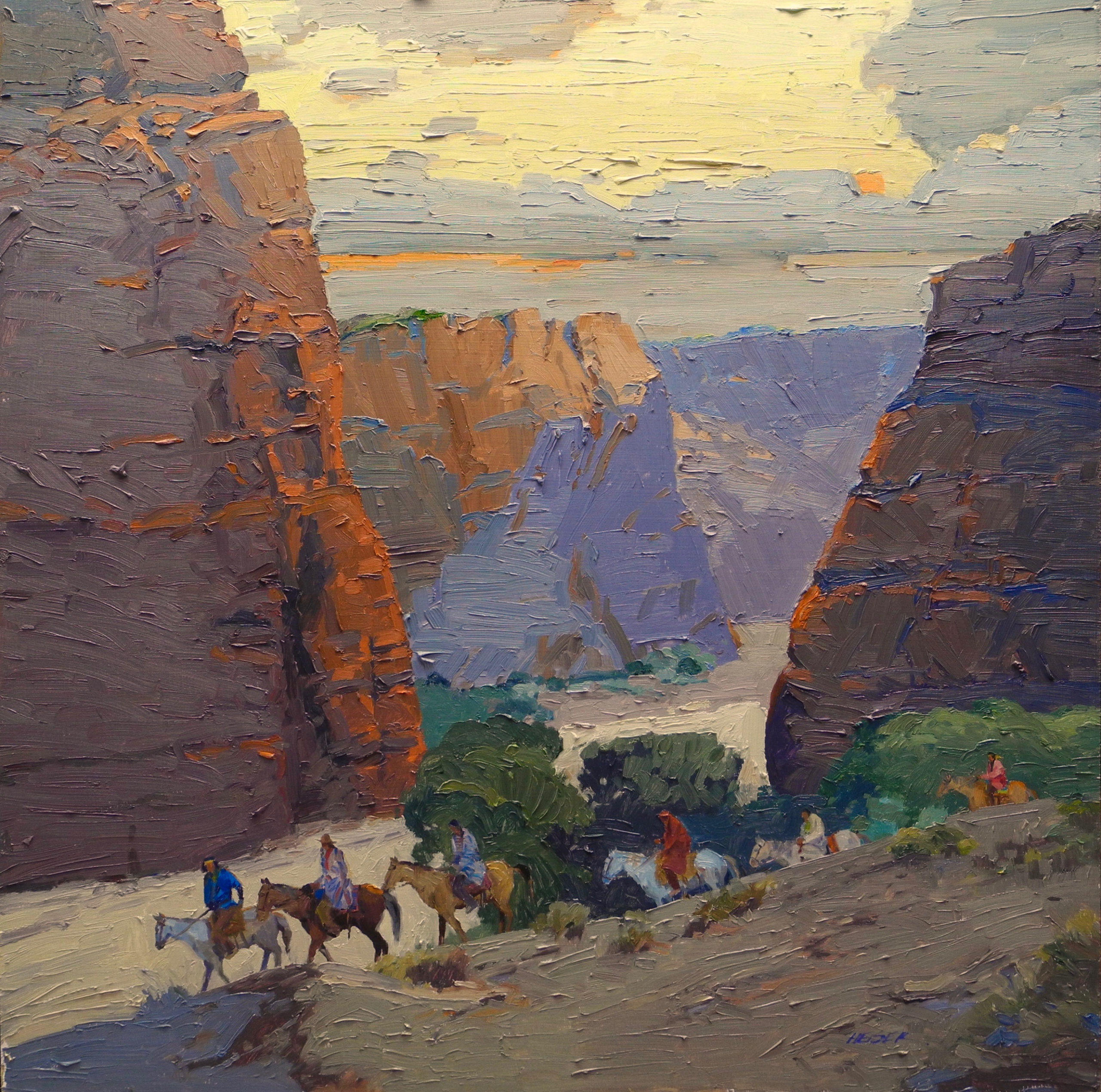 Unlit Clouds, 24 x 24