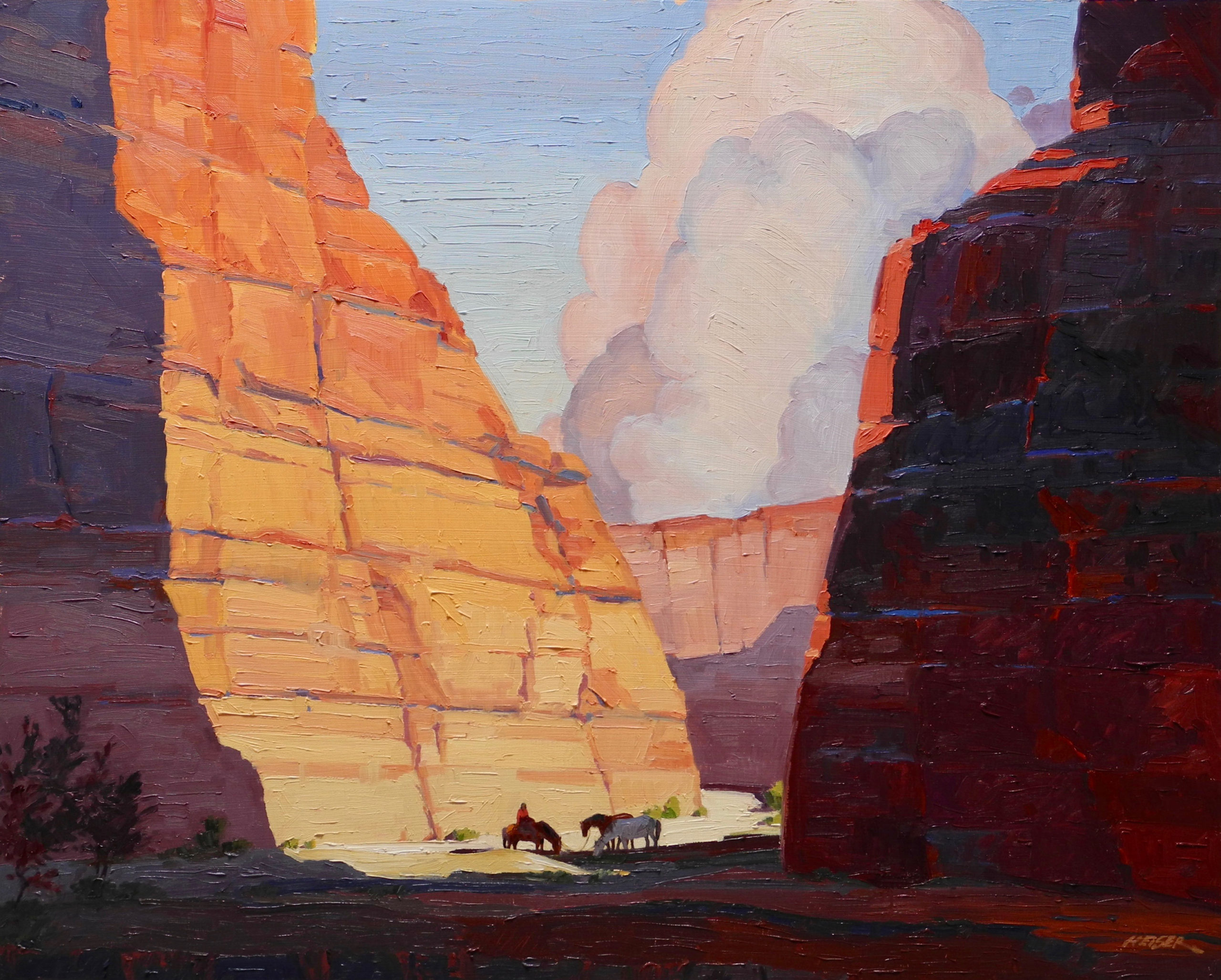 Where Walls Tower, 24 x 30